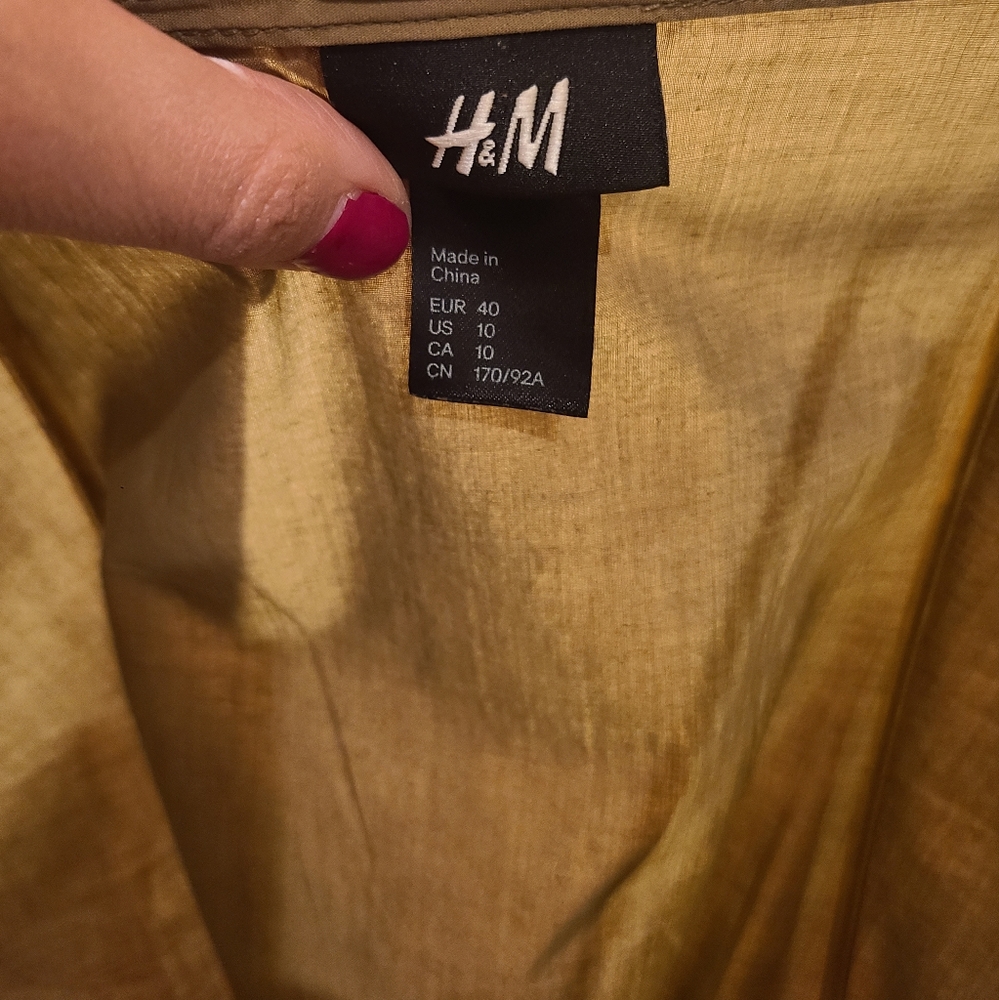 Size 10, Green Zip-Up H&M Dress - Picture 4 of 4